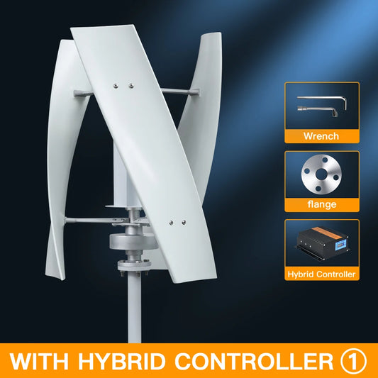 2000w Vertical Axis Wind Turbine 48V Alternative Energy Generator 220v AC Output