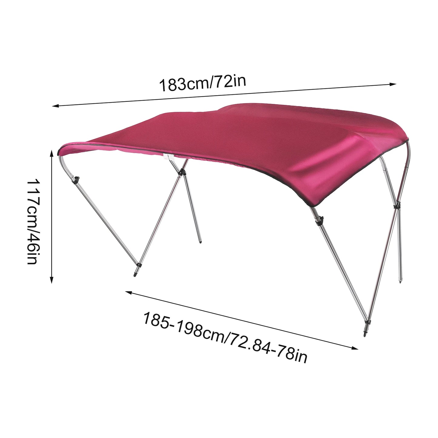 Windproof Waterproof and Sunscreen Sturdy and Durable Red Yacht Sunshade Top Boat Cover