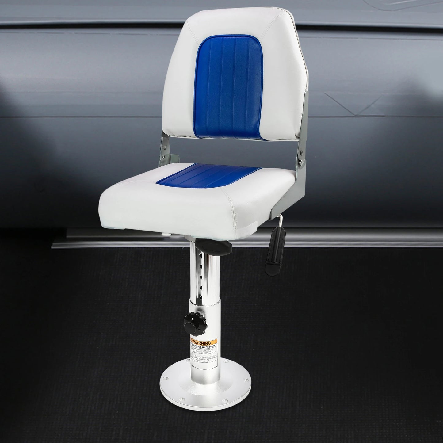 Adjustable Boat Seat Pedestal, Aluminum Alloy Adjustable Height 360° Swivel Fore/AFT Slide