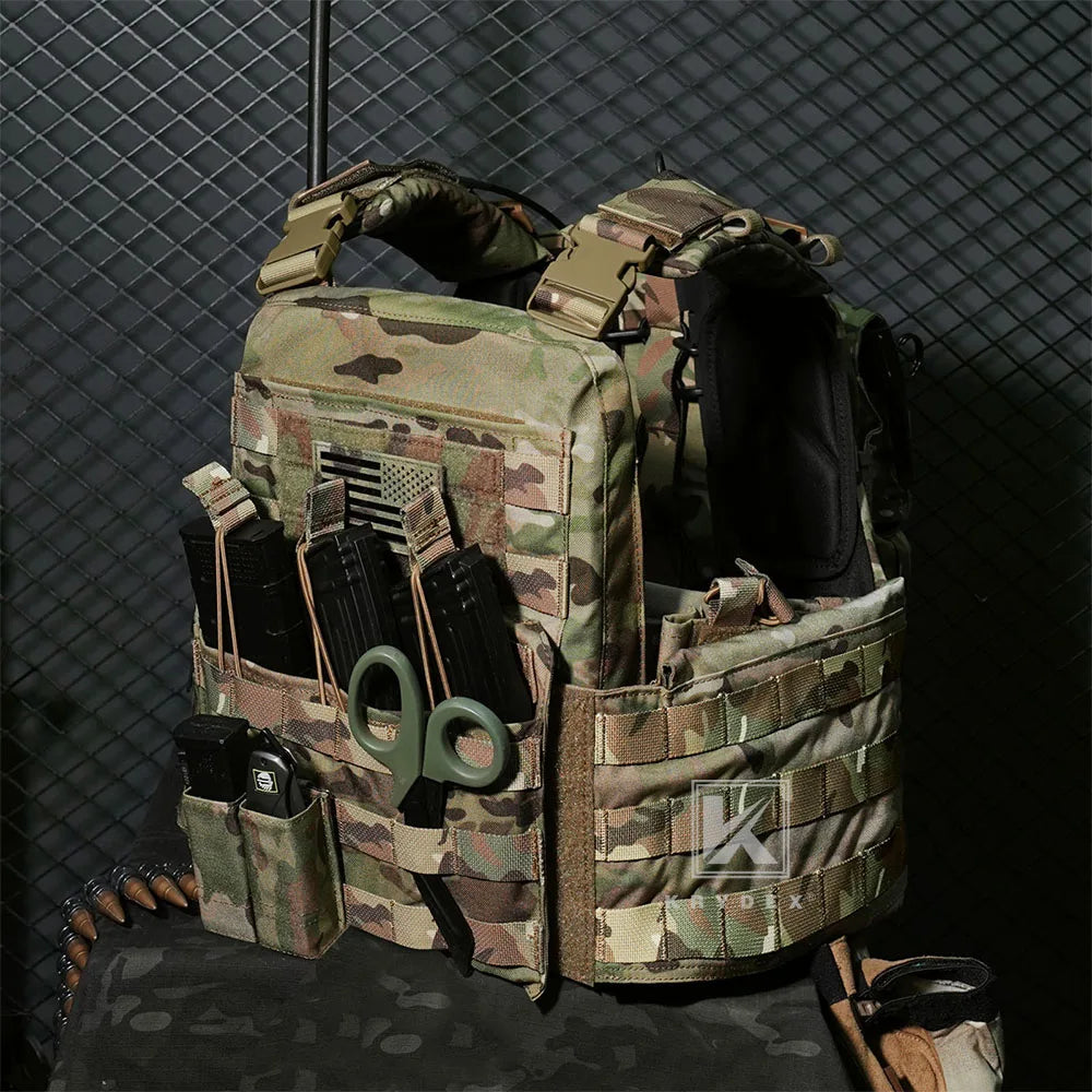 KRYDEX CPC Tactical Vest MOLLE Plate Carrier Heavy Duty Body Armor Camo Vest