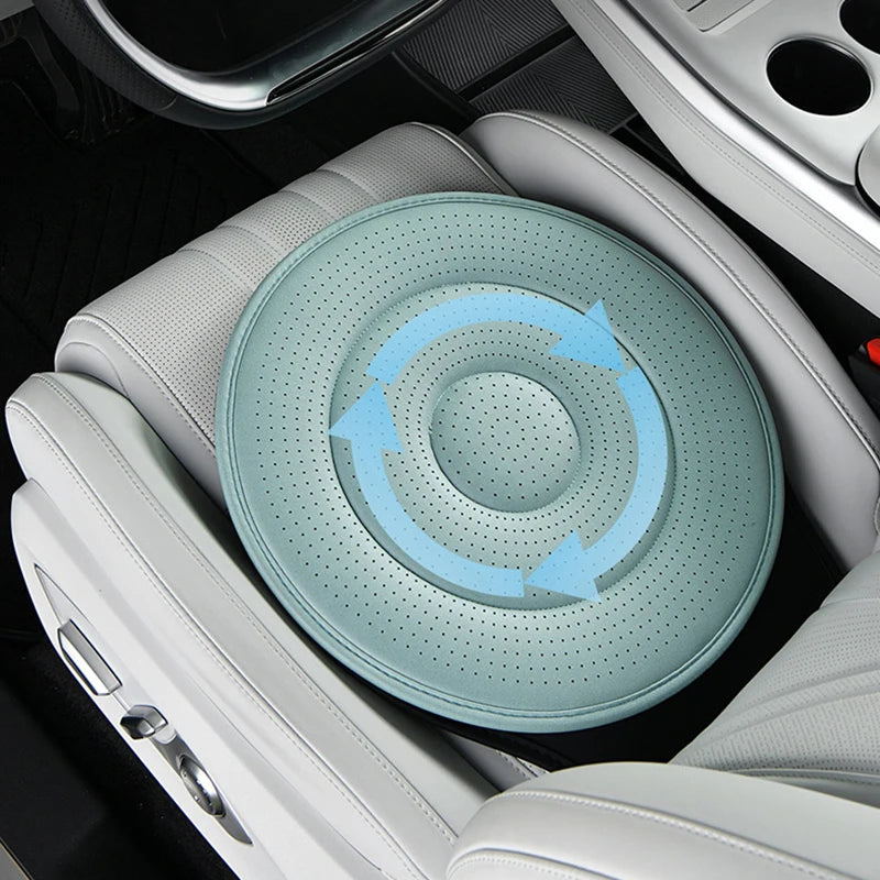 360° Rotating Car Seat Cooling Cushion Rotation Auto Memory Foam Pad Mat For Elderly Pregnant Women Truck Vehicles Accessories