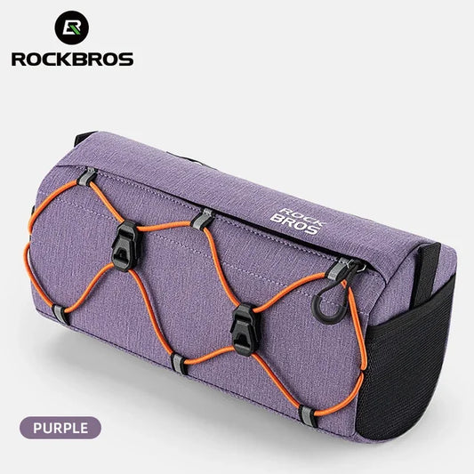 ROCKBROS Bike Bag Bicycle Front Tube Bag 2.2L Capacity Handlebar Bag Waterproof Multifunction Portable Shoulder Bag Tube Bag