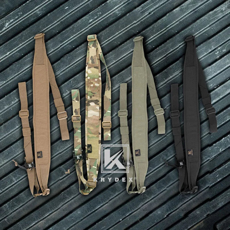 KRYDEX Tactical Sling Modular Gun Strap Slingster Removable 2 Point 1 Point 2.25" Padded Sling Shooting Hunting Accessories