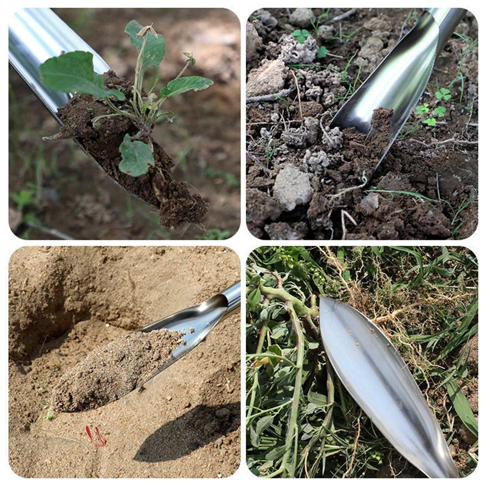 2 Pcs Gardening Tool Set Transplanting Small Shovel Stainless Steel Spade Shovel Rake