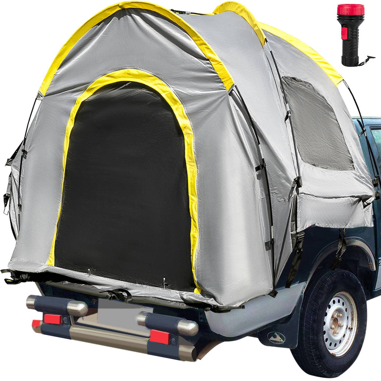 VEVOR 5-8 FT Waterproof Truck Tent Car Accessories Bed for Full / Mid Size Truck 2-Person Sleeping Capacity for Camping Hiking